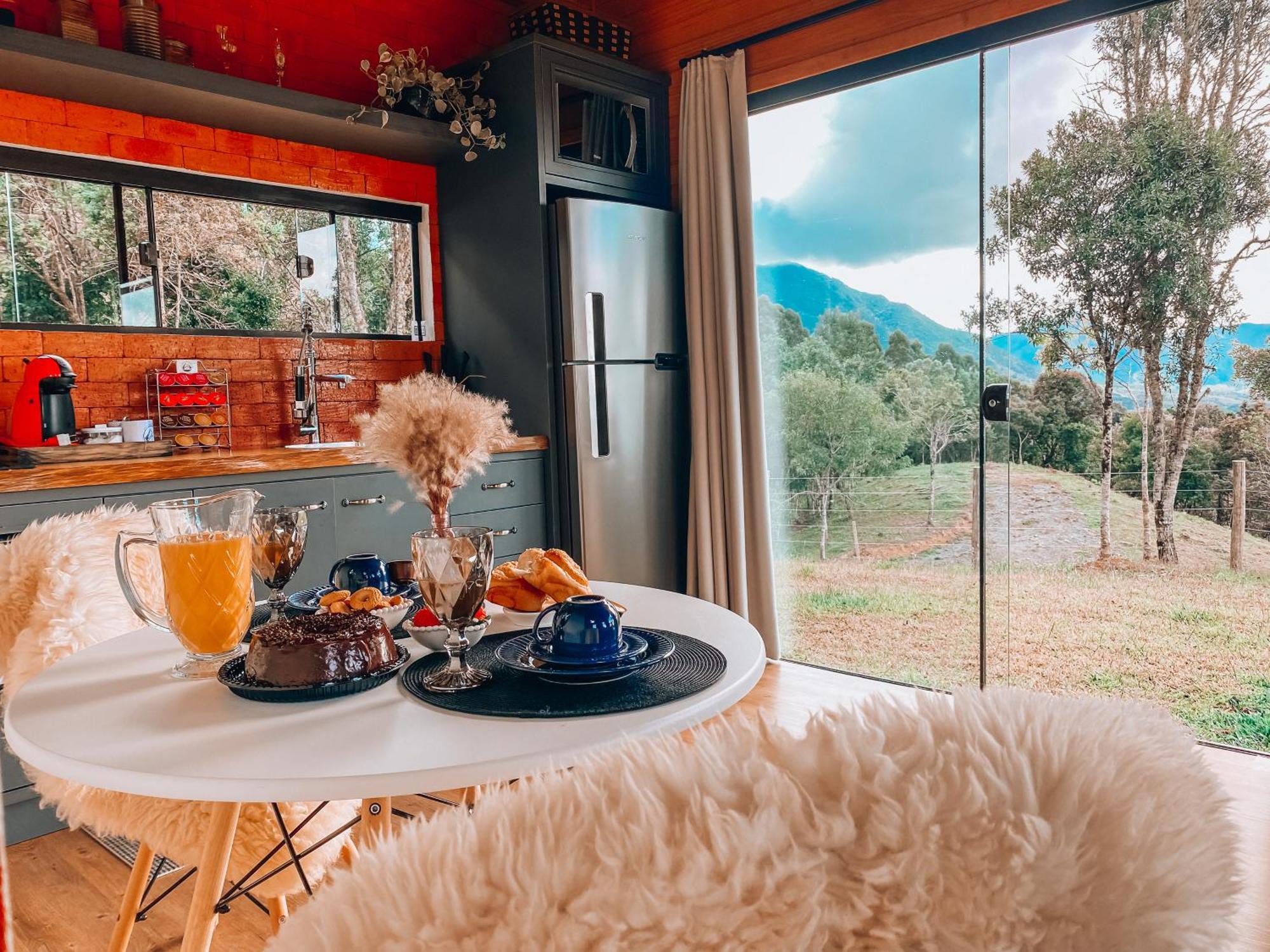 Villa Cabana Romantica Na Serra Com Hidro, Lareira, Lagos E Trilhas Bom Retiro  Exterior foto